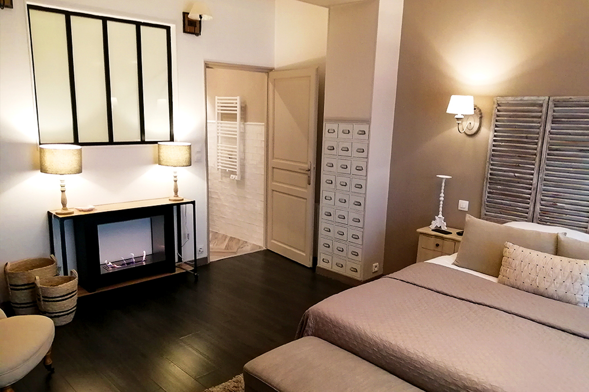 Lit 1 personne 90x200 cm chêne blanchi - RAMI | Maison et Styles